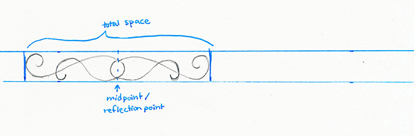 finished symmetrical flourish